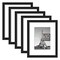 8x10 Picture Frame Set of 5,Display Pictures 5x7 with Mat or 8x10 Without Mat,Wall Gallery Photo Frames, Black